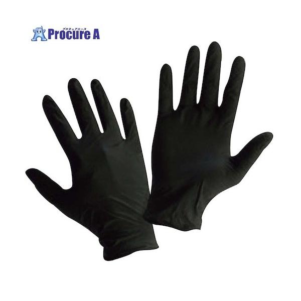 他サイト： EBM ニトリル手袋 ブラック N460 パウダーフリー(100枚入)M  ■▼510-3361 1215321  1個の商品画像