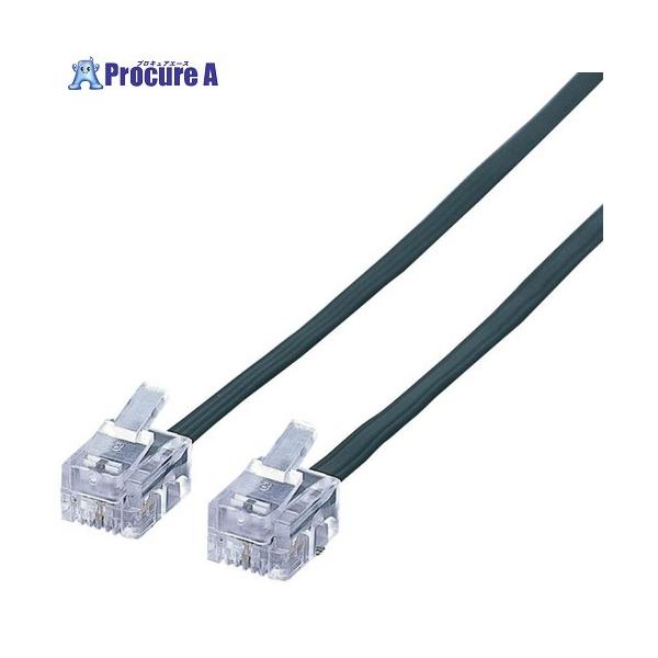 他サイト： ELECOM スリムモジューラケーブル6極4芯/3m(ブラック)  ■▼540-3146 MJ-3BK  1本の商品画像
