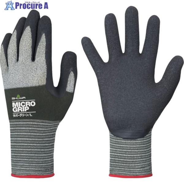 他サイト： SHOWA 天然ゴム背抜き手袋 NO344 マイクログリップ ラバーグリーン Sサイズ  ▼560-3000 NO344-S  1双の商品画像