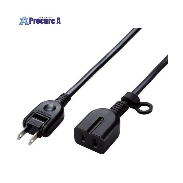 他サイト： ELECOM 延長タップ スタンダード ホコリ防止シャッター付 2.0m ブラック  ■▼564-6133 T-X01-2120BK  1本の商品画像