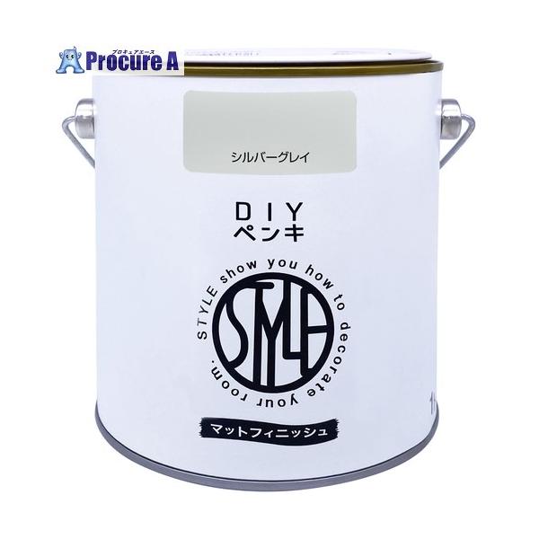 他サイト： ニッぺ DIYペンキ マットフィニッシュ シルバーグレイ 1kg  ■▼567-0044 4976124887376  1缶の商品画像