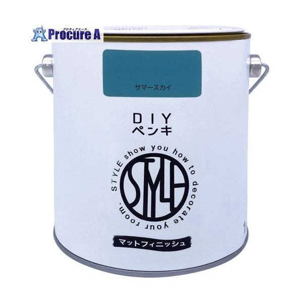 他サイト： ニッぺ DIYペンキ マットフィニッシュ サマースカイ 1kg  ■▼567-0056 4976124887499  1缶の商品画像