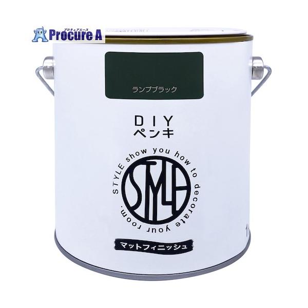 他サイト： ニッぺ DIYペンキ マットフィニッシュ ランプブラック 1kg  ■▼567-0075 4976124887321  1缶の商品画像