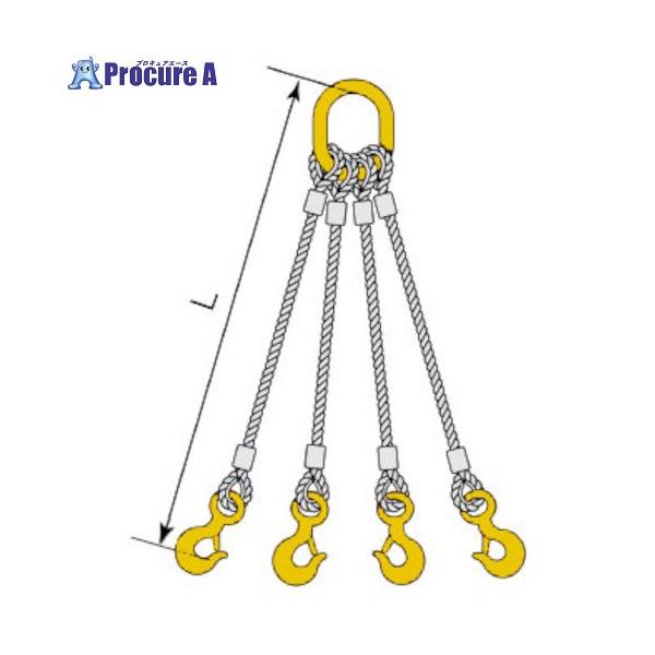 コンドーテック 4点吊JISロック止ワイヤ φ12×2M HTL・HMG コンドーテック 4点吊JISロック止ワイヤ φ12×2M HTL・HMG