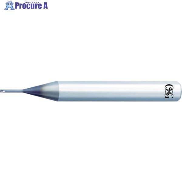 OSG 超硬エンドミル 4枚刃 小径ロングネックブルノ―ズ R0.5mm 刃径2mm 