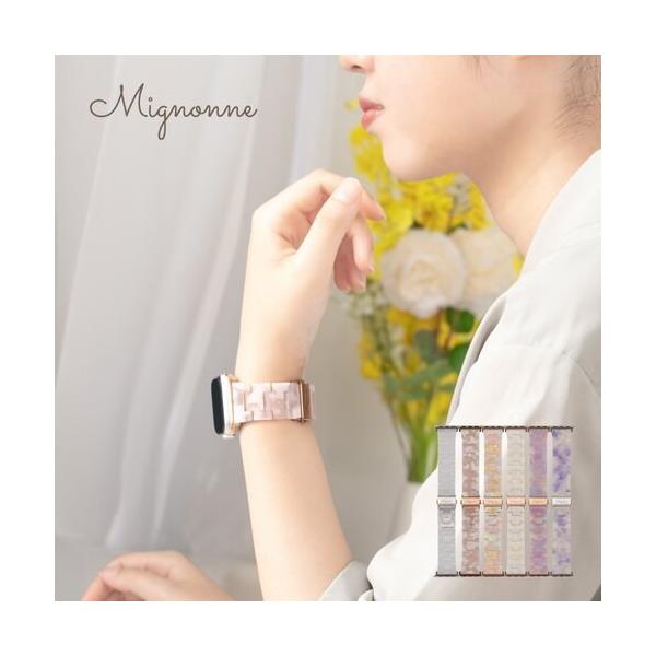 Owltech Apple Watch(40/41/42mm)�p�L�����f�B���W���X�g���b�v �wmignonne(�~�j����)�x�V���[�Y  ����697-8086 OWL-AWBSMIN05-YE  1�� ���i�摜1