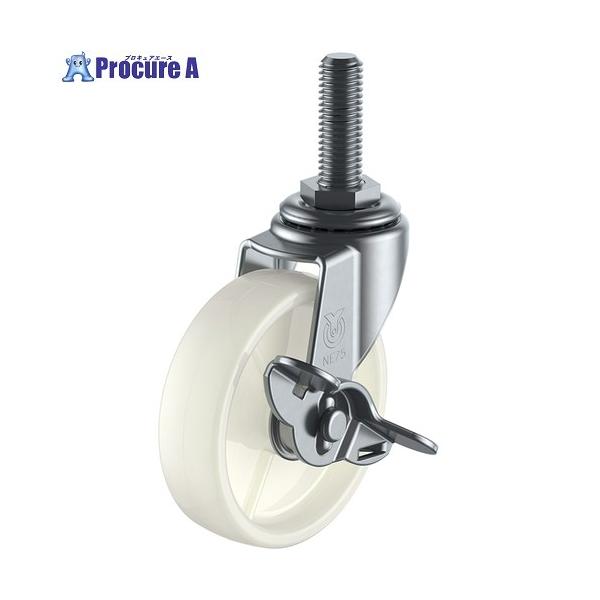 【送料都度見積】●許容荷重(daN)：30●許容荷重(kgf)：30.6●車輪径D(mm)：50●車輪幅(mm)：21●取付高H(mm)：68●軸長L(mm)：35●ねじT：M12●ねじピッチ(mm)：1.75●タイプ：自在式(ストッパー付)