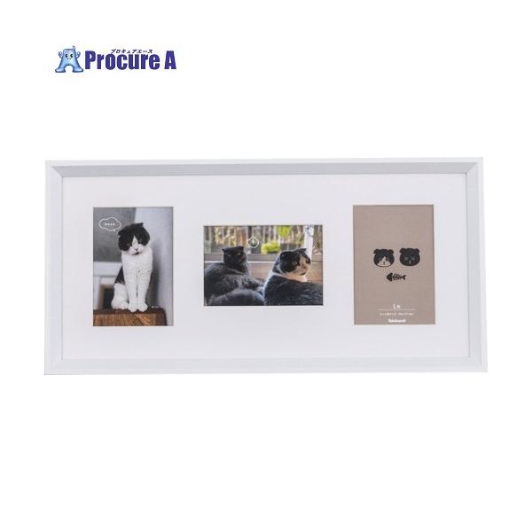 【送料都度見積】●ポスターサイズ：L判●外形寸法(mm)縦：209●外形寸法(mm)横：427●枠色：ホワイト●厚さ(mm)：22●板面色：クリア●マット：Vカットマット台紙（ホワイト）（薄手/1.0mm厚）●マット窓 ：3窓●マット窓サイ...