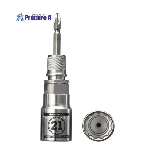 スーパー 電ドル用ソケットビット(着脱式) プロスペック 21×6.35mm