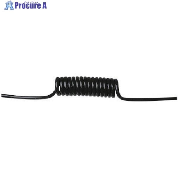 ●色：黒●全長(mm)：480●使用範囲(m)：0.8●コイル径(mm)：42●コイル長(mm)：80●芯数：1●最高使用圧力(MPa)：0.8●使用温度範囲(℃)：-5〜60（23〜140°F）●使用流体：圧縮空気●使用真空圧力(MPa)...