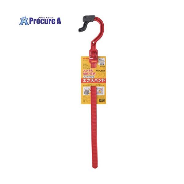 ●最大結束径(mm)：75●全長(mm)：300●色：レッド●摘要：色：レッド●ベルト長(mm)：300●質量(kg)：0.021