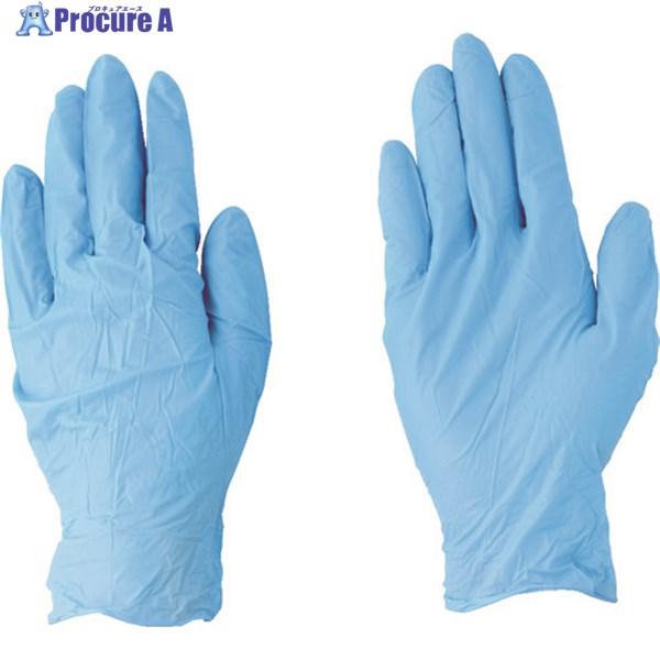 川西 ニトリルゴム使い捨て手袋 ニトリル使いきり手袋 ブルー 粉無 LL