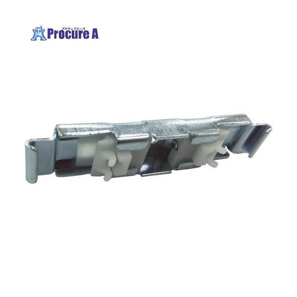 ●品名：天井付けダブル 共通●適合レール：ニューデラック●寸法(mm)：18×9×85●長さ(mm)：13●高さ(mm)：26●幅(mm)：25●製造国：日本●材質：スチール