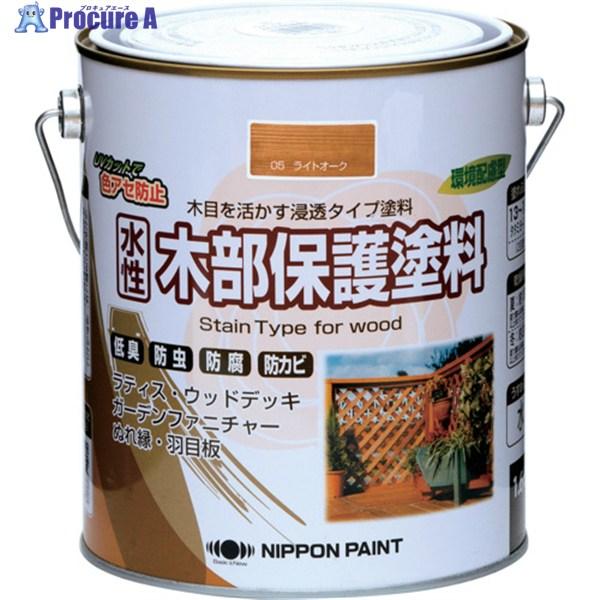 他サイト： ニッぺ 水性木部保護塗料 1.6L ライトオーク HXY005-1.6  ▼859-9320 4976124544347  1缶の商品画像