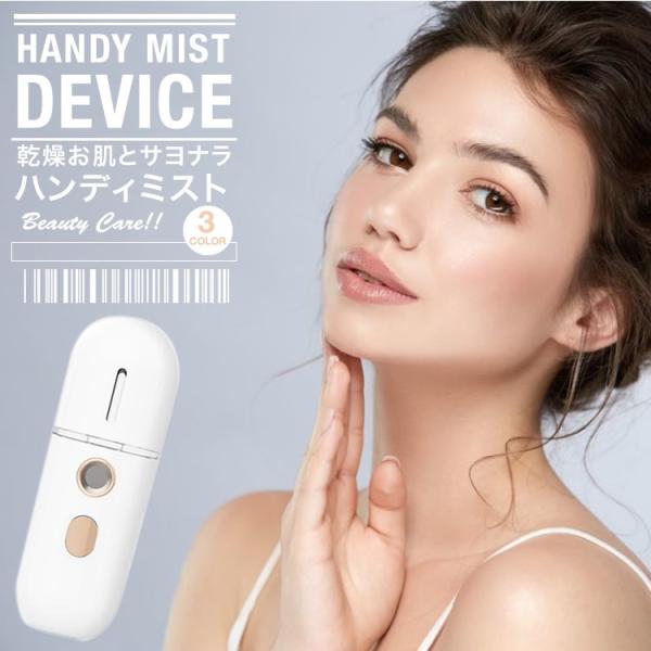 ハンディミスト フェイスミスト シャワー 乾燥対策 美顔 携帯用 