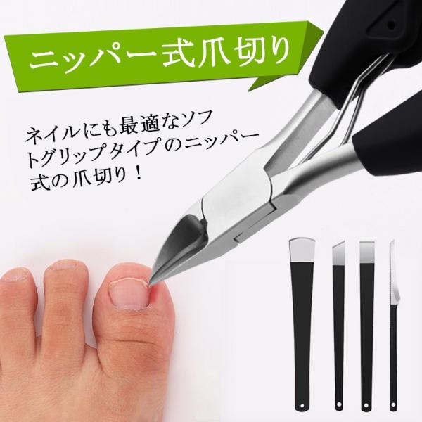 ネイルにも最適なソフトグリップタイプのニッパー式の爪切り！・ステンレス製ですので軽くて錆びにくい爪切りです。・握りやすいソフトグリップとバネにより軽い力で切れるので女性にも使いやすい。・切れ味もよく細い刃先となっているので二枚爪や割れの心配...