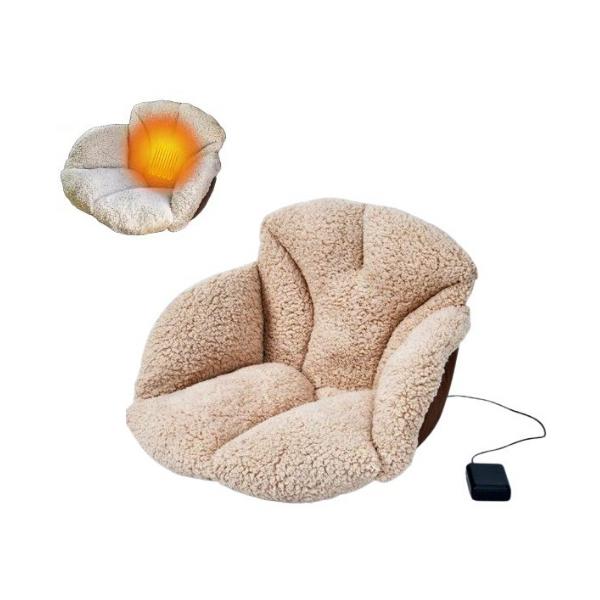 【優良配送】【送料無料】ヒーター付きのぽかぽかクッション！厚さ15cmのふわふわクッションで腰・背中・お尻を暖かく包み込みます。従来のもこもこクッションは「触感の癒し」に留まっていましたが、本商品はさらに一歩進化し、ヒーターを内蔵した「発熱...