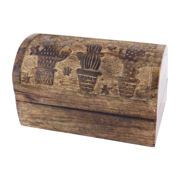 温もりあるマンゴーウッドで作ったユニークなボックスマンゴーウッドで作ったウッドボックスです。メキシカンな可愛いサボテンの柄です。アクセサリーや鍵、少し高さのあるアロマオイルなども入っちゃいます。マンゴーウッドが持つ温かみのある素材感でほっと...