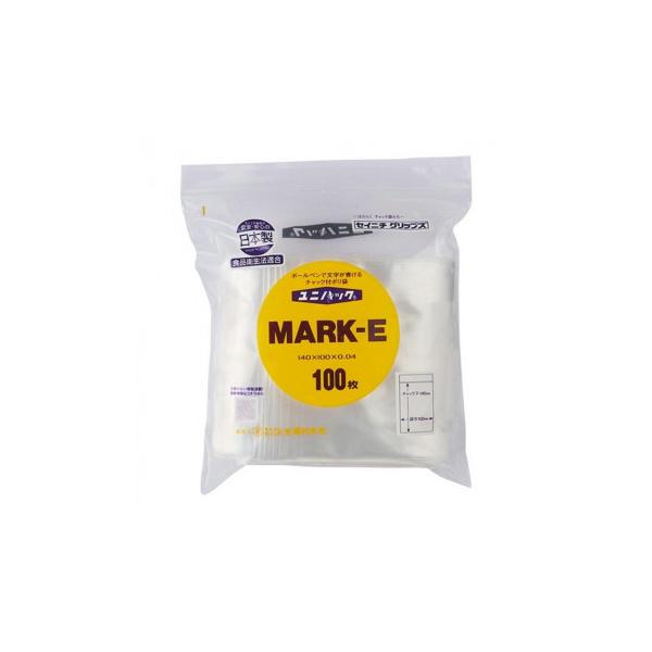 セイニチ チャック付ポリエチレン袋 ユニパック マーク0.04タイプ MARK-E 100枚