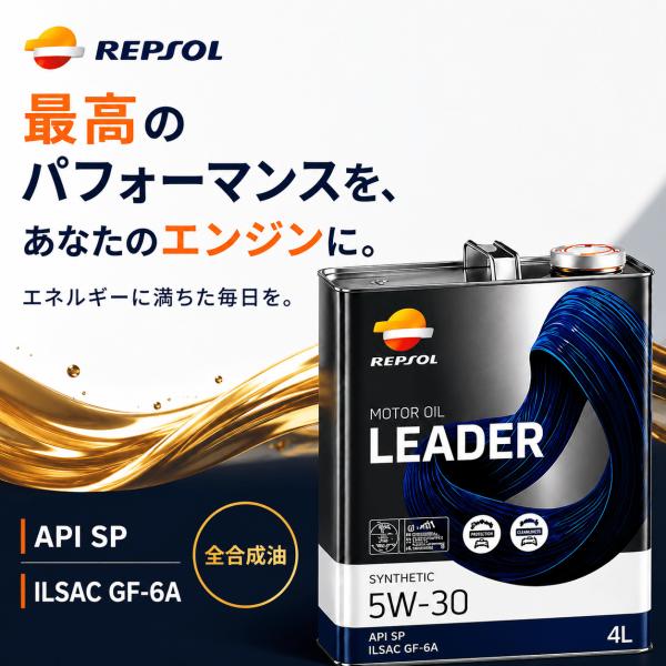 レプソル 全合成エンジンオイル 4L REPSOL LEADER BRIO リーダーブリオ