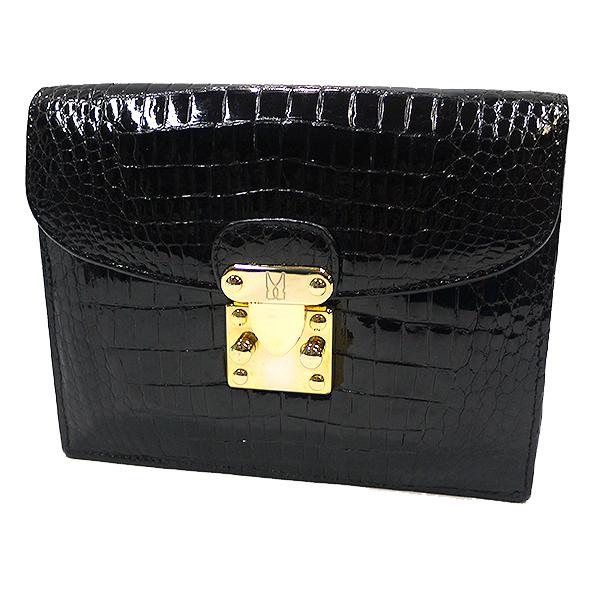 モレスキーのクロコダイルセカンドバッグ