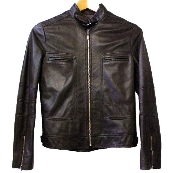 美品 TUVALU ツバル レザー 鹿 シカ ライダース ジャケット サイズ 55 