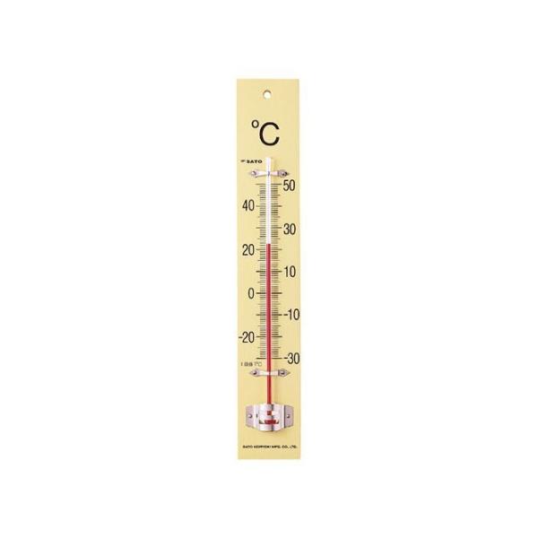 佐藤計量器 1510-00 板付温度計 フック箱 縦型
