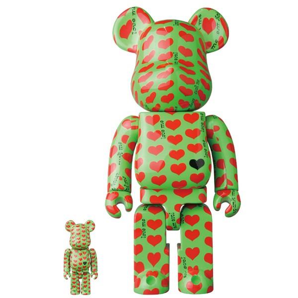 MEDICOM TOY（メディコム・トイ） BE@RBRICK Green Heart 100% & 400