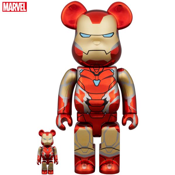 BE@RBRICK IRON MAN MARK85 CHROME Ver. 100％ & 400％