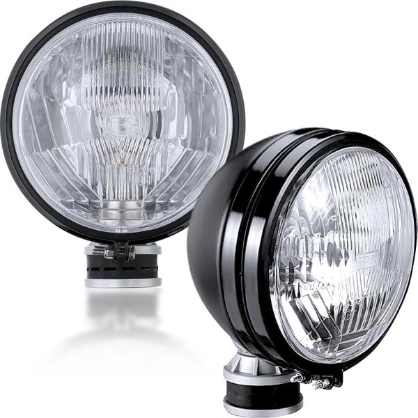 IPF ヘッドライト H4 ロー&ハイビーム 12V用 6インチ 中古 IPF ヘッドライト ASSY ハロゲン 車用 H4 ロービーム 3200K 純正色 12V