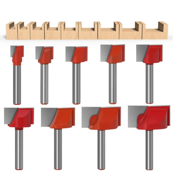 【商品概要】セット内容：9本組超硬クリーニング底ルータービット、シャンク径：6 mm、加工径：10mm、13mm、16mm、18mm、20mm、22mm、25mm、30mm、32mm。ブレードはタングステン鋼で作られており、硬度が高く、耐摩...