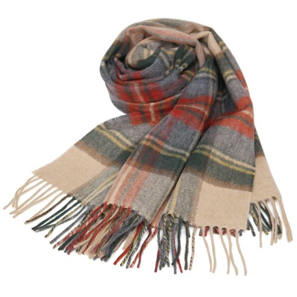 ロキャロン] 英国 スコットランド製 ストール 大判 ラムズウール100