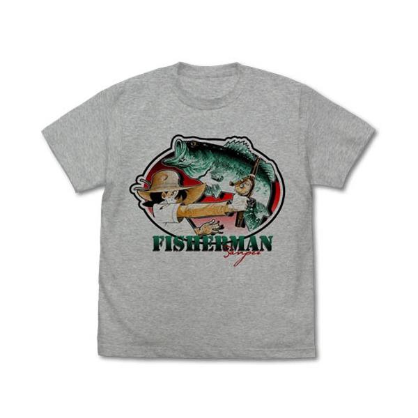 ★激レア★釣りTシャツ ブラックバス　グレー　XLサイズ ⑩ 送料無料対象商品】コスパ 釣りキチ三平 三平とブラックバス Tシャツ