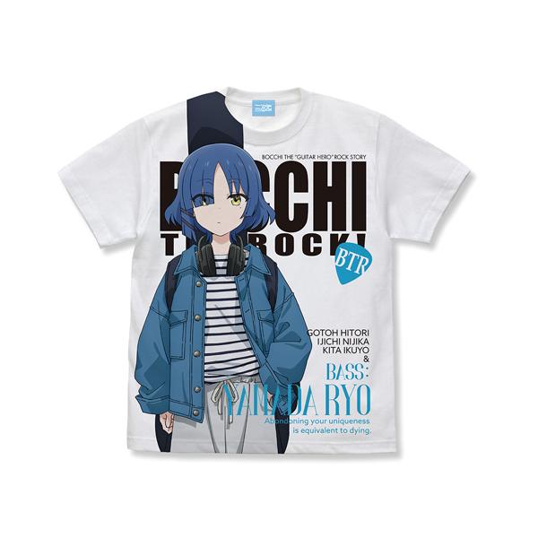 【送料無料】コスパ アニメ ぼざろ 描き下ろし 山田リョウ フルグラフィックTシャツ ストリートファッションVer. WHITE【ネコポス/ゆうパケ対応】