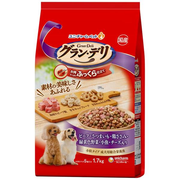 【商品概要】本体サイズ (幅X奥行X高さ) :22.4×15×34cm本体重量:1.769kg原産国:日本【商品説明】【商品詳細】ブランド：グラン・デリ商品種別：ペット用品商品名：グラン・デリ ドッグフード ふっくら仕立て ビーフ・さつまい...