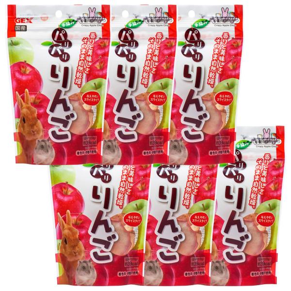【商品概要】本体サイズ (幅X奥行X高さ) :12×4×18cm本体重量:0.037kg原産国:日本【商品説明】【商品詳細】ブランド：ジェックス商品種別：ペット用品商品名：GEX ジェックス パリパリ りんご ペット用 10g×6個 (まと...