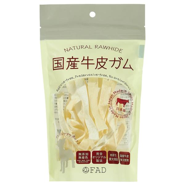 【商品概要】国内で食用に飼育された牛皮を贅沢に使用し、国内工場で管理・加工された完全国産牛皮ガムです。【商品説明】【商品詳細】ブランド：ファッド (FAD)商品種別：ペット用品商品名：ファッド 国産牛皮/ストリップ PTFAC0103 クリ...