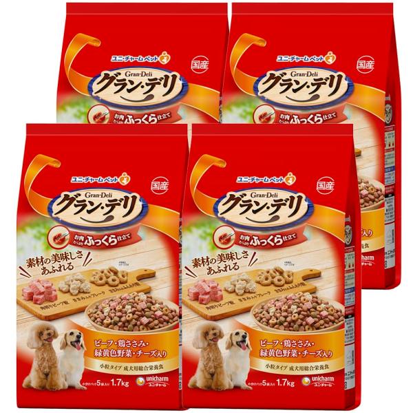 【商品概要】素材のおいしさあふれる！【商品説明】【商品詳細】ブランド：グラン・デリ商品種別：ペット用品商品名：グラン・デリ ドッグフード ソフト ふっくら仕立て ビーフ・鶏ささみ・緑黄色野菜・チーズ・角切りビーフ粒入り 6.8kg(1.7k...