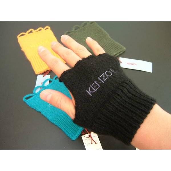 ケンゾーゴルフ KENZO GOLF 手袋 ゴルフ カシミヤ100％ 暖か カーキグリーン 送料無料