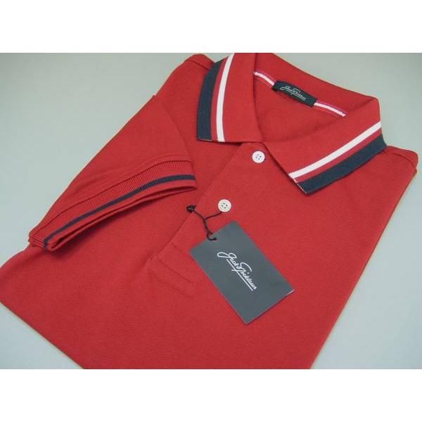 ジャックニクラウス Jack Nicklaus メンズ M ポロシャツ 半袖 日本製 レッド 送料無料