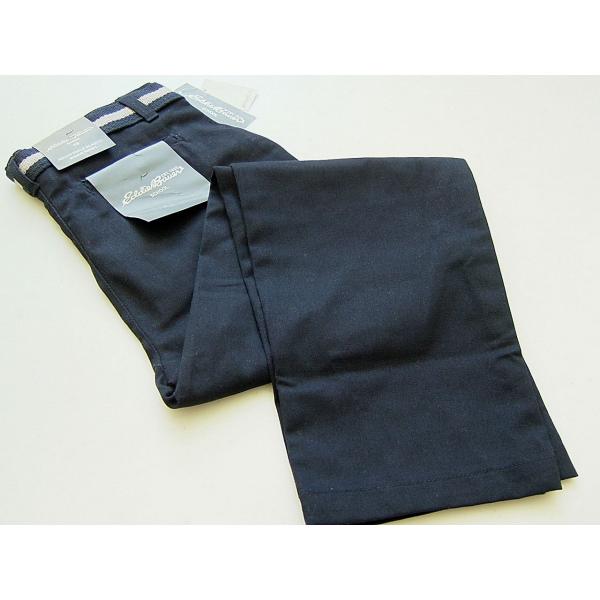 エディーバウアー Eddie Bauer パンツ 12 キッズ 140 150 ベルト付 ネイビー