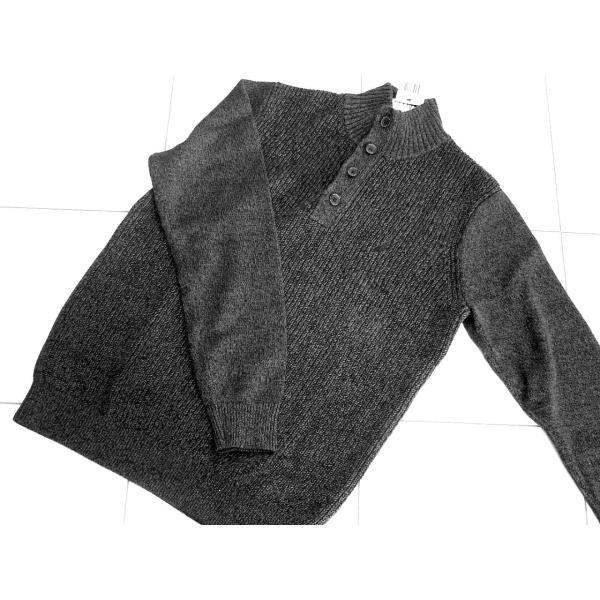 ノーティカ NAUTICA メンズ S セーター 長袖 綿 ハイネック グレー
