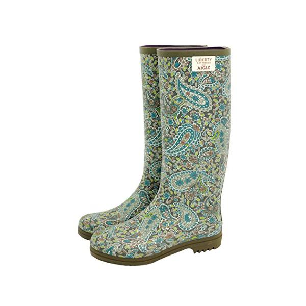 AIGLE×リバティ コラボレインブーツ AIGLE エーグル リバティ コラボ CHANTELIBOOT レインブーツ 36