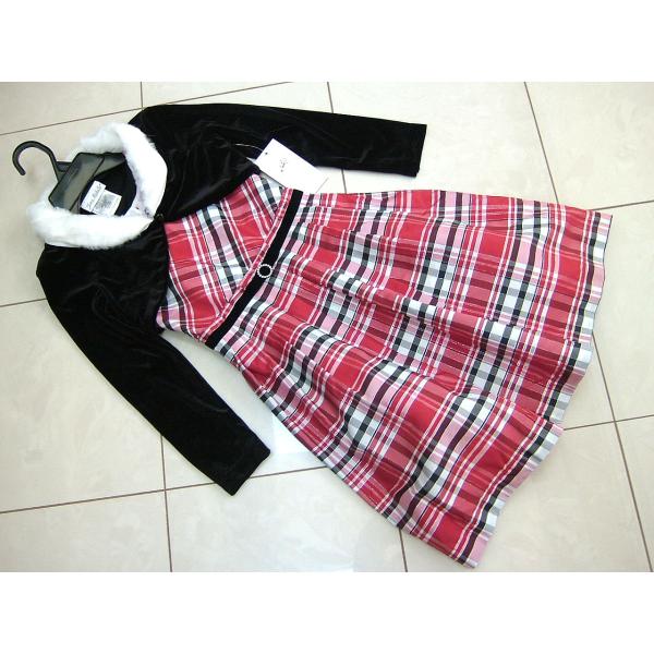 新品 輸入 ジョナミッシェル Jona Michelle 女の子 ドレス ボレロ付 アンサンブル ブラック レッド 7歳 120 130