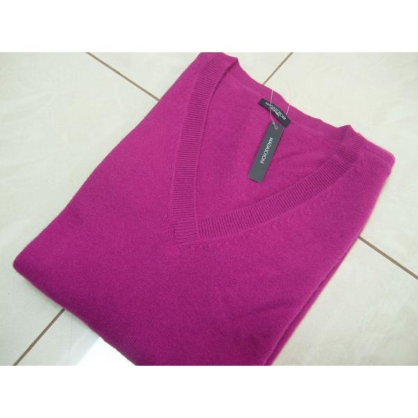 美品　アニオナ　カシミヤ100% 長袖ニット　セーター　Lサイズ　紫　ピンク アトリエシックス カシミヤハイネックニットプルオーバー | ライト