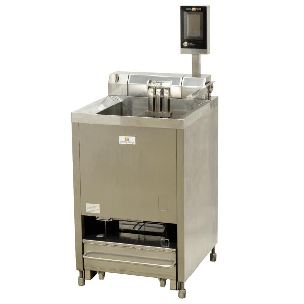 ■油の劣化と油跳ねを大幅に抑制・・揚げカスや不純物の炭化を抑え、油を新鮮な状態に保ち、油の消費量を削減！（約50％削減）■油跳ねやオイルミストの発生を抑制し、美味しい揚げ物を提供できます。■油量18Lでも、23L機相当の揚げ調理能力を達成。...