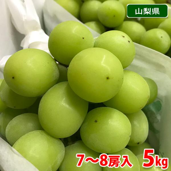 シャインマスカット　5kg  8房　特秀品 山梨県産 シャインマスカット 秀品 5kg 7〜8房入り 国産 ぶどう