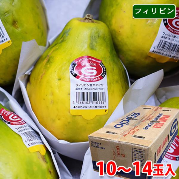 スミフル フィリピン産 パパイヤ 10〜14玉入り (箱) : 生鮮 スミフル フィリピン産 パパイヤ 10〜14玉入り (箱) : 生鮮