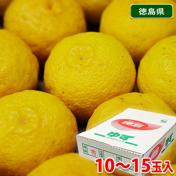 15 黄柚子 本柚子 箱込み7kg 大玉 徳島県産 黄色柚子 （きいろゆず） 10〜15玉入り 約1.3kg （化粧箱