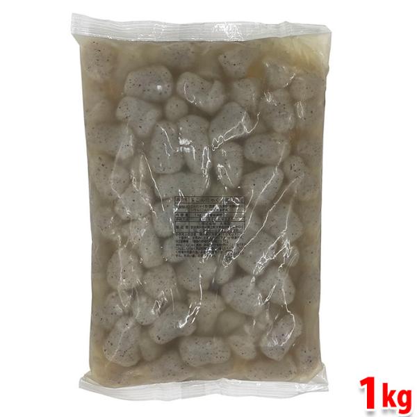 国産のこんにゃく粉を使用した、玉こんにゃくです。煮物におすすめです。業務用にも使えるお徳用1kgサイズ。